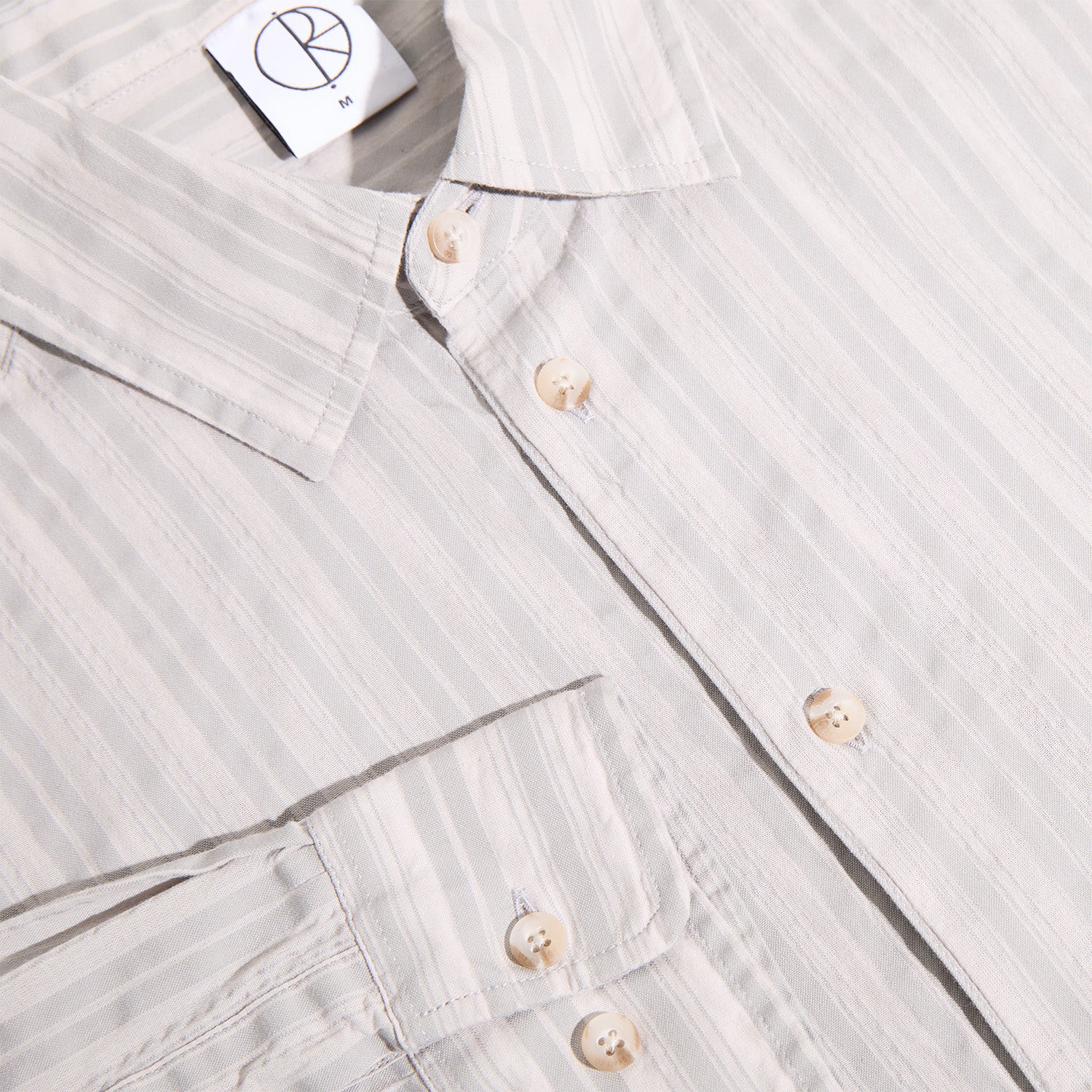 Polar Skate Co. Bart LS Shirt Grey Stripe