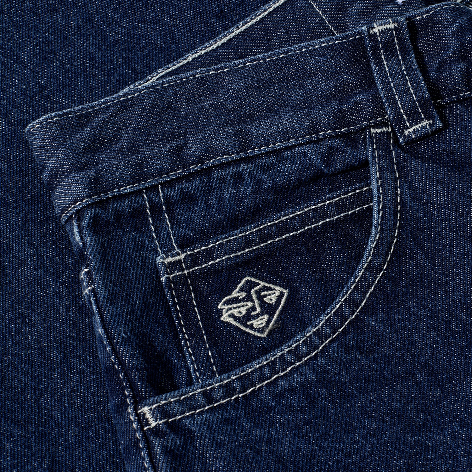 Polar Skate Co. 89 Pants Dark Blue White Stitch