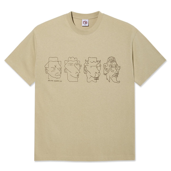 Polar Skate Co. 8 Heads Contrast Tee Sand/Brown