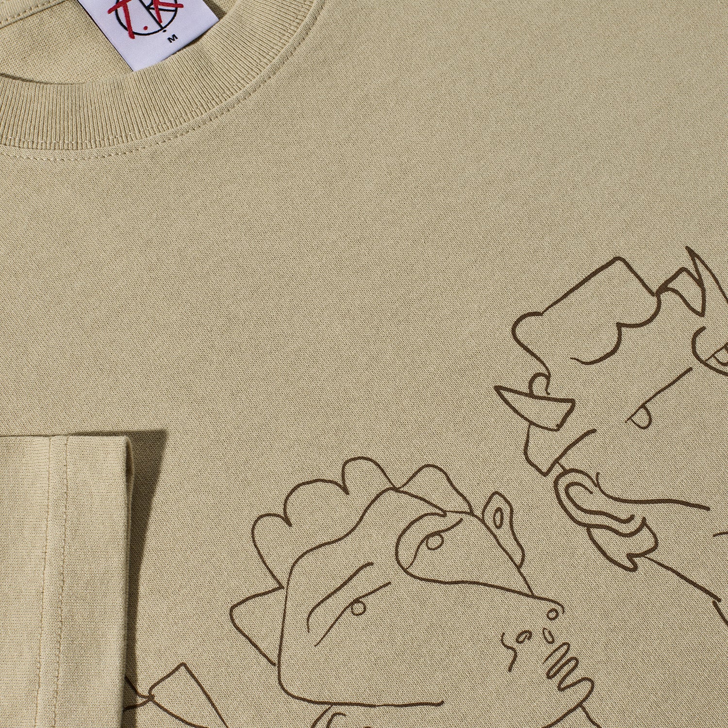 Polar Skate Co. 8 Heads Contrast Tee Sand/Brown