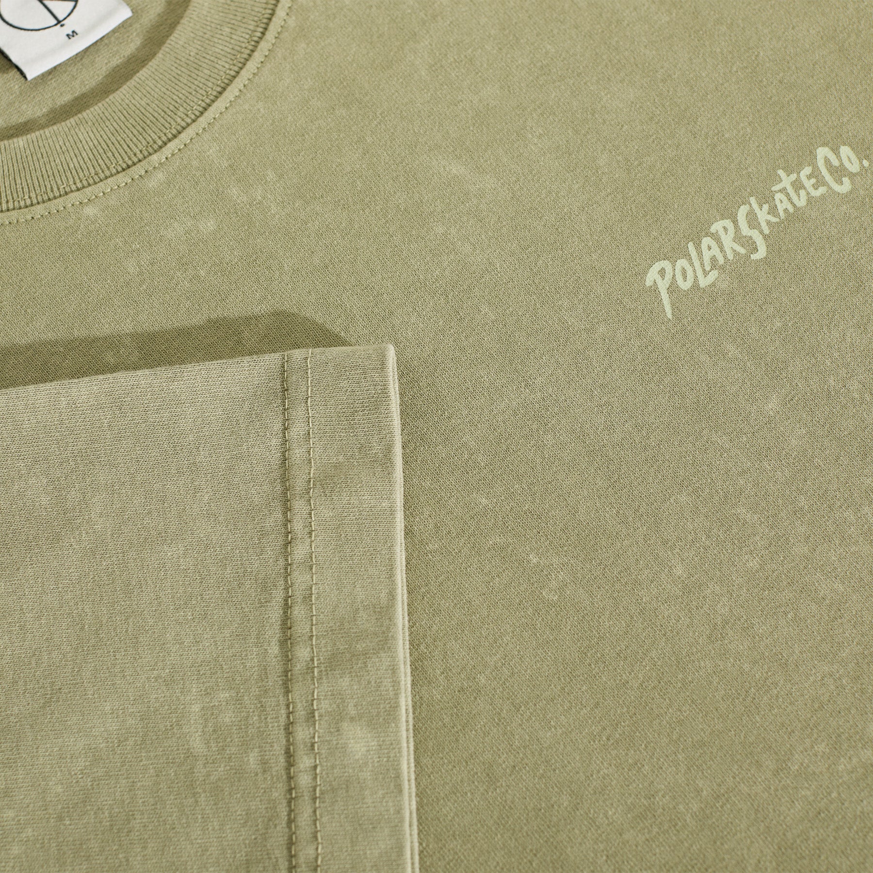 Polar Skate Co, Acid Tee Surf Logo Light Green