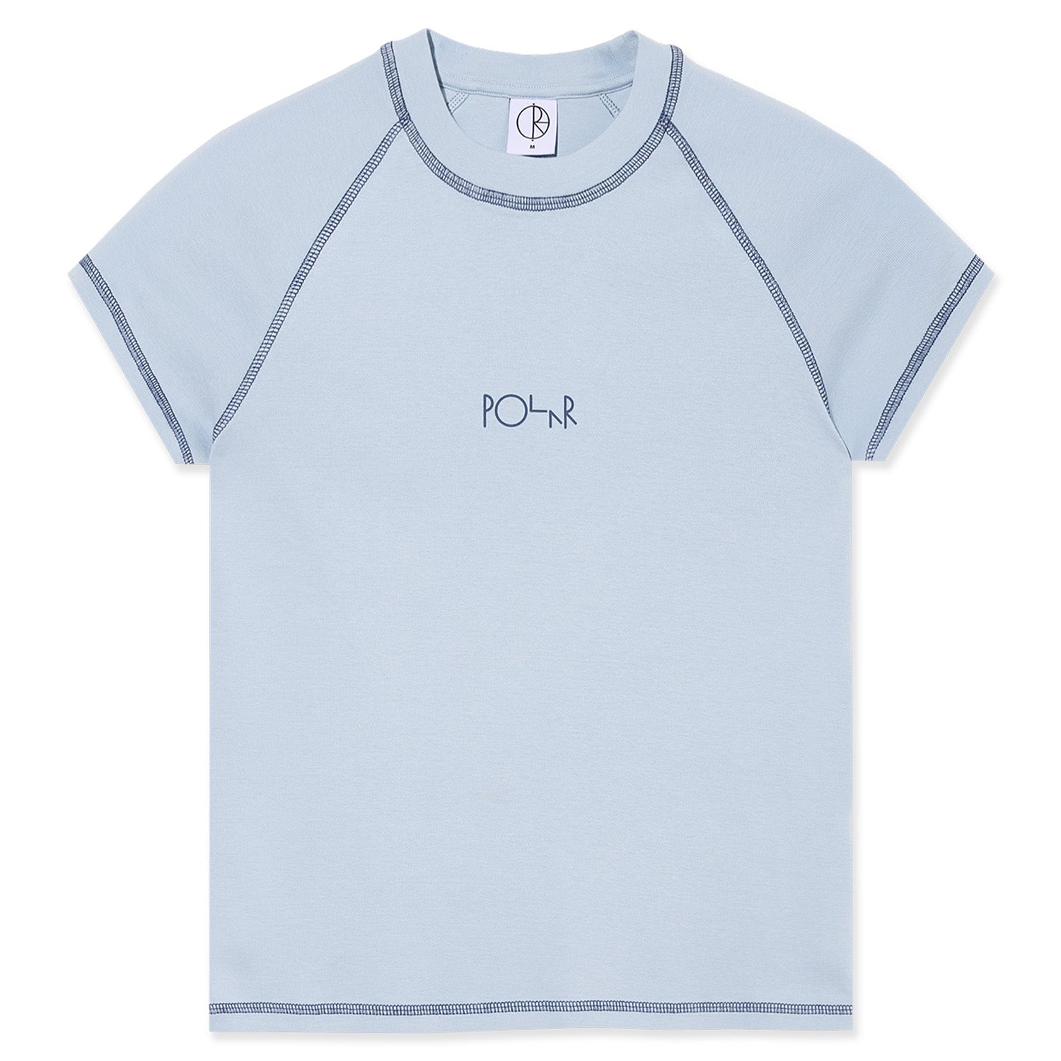 Polar Skate Co. Baby Tee Script Logo Light Blue/Dark Blue