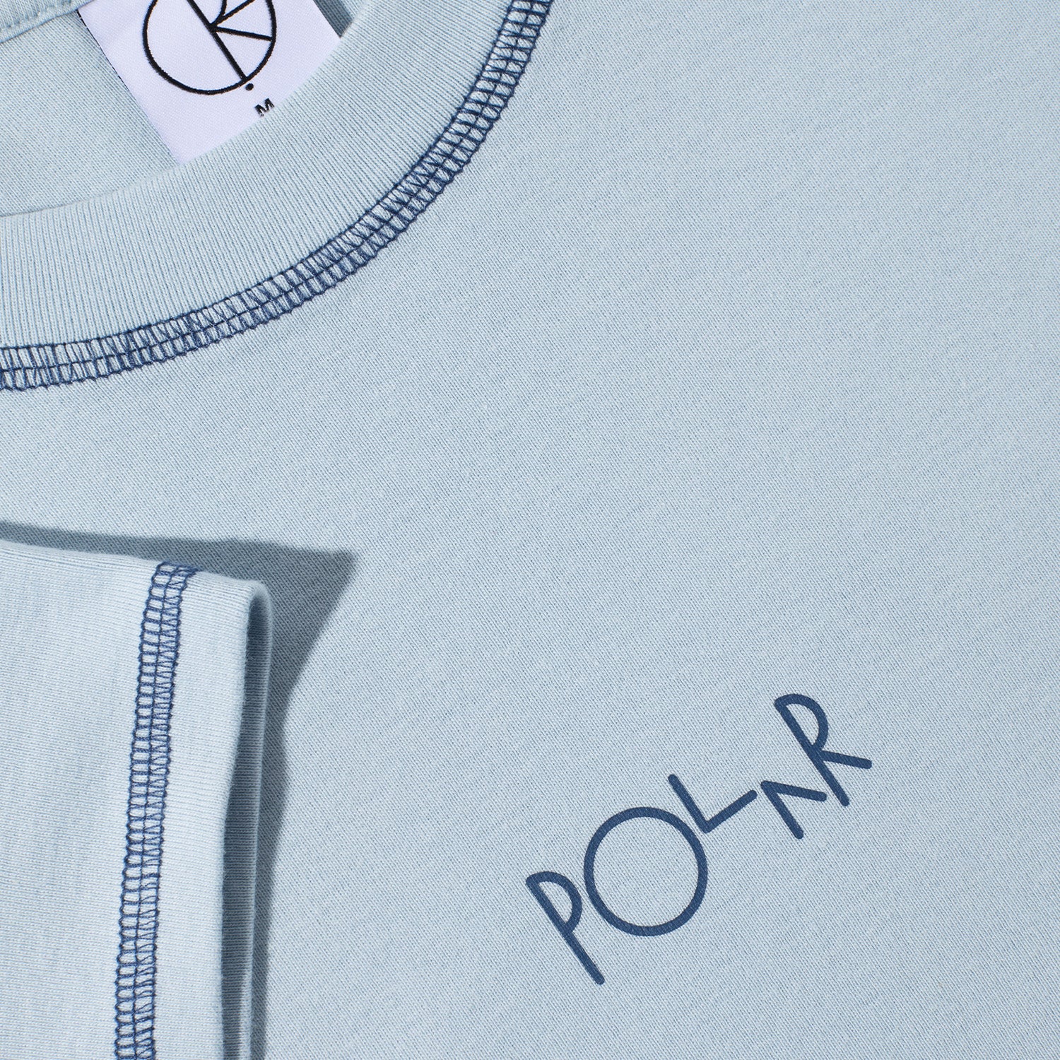 Polar Skate Co. Baby Tee Script Logo Light Blue/Dark Blue