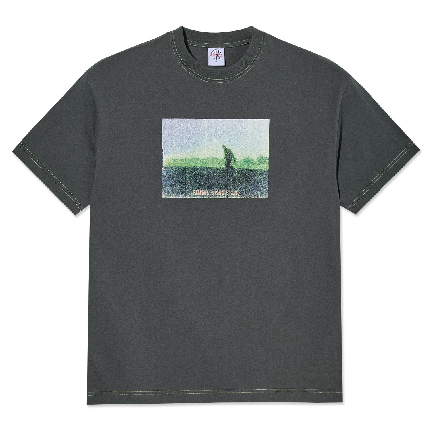 Polar Skate Co. Beach Walk Contrast Tee Graphite/Green