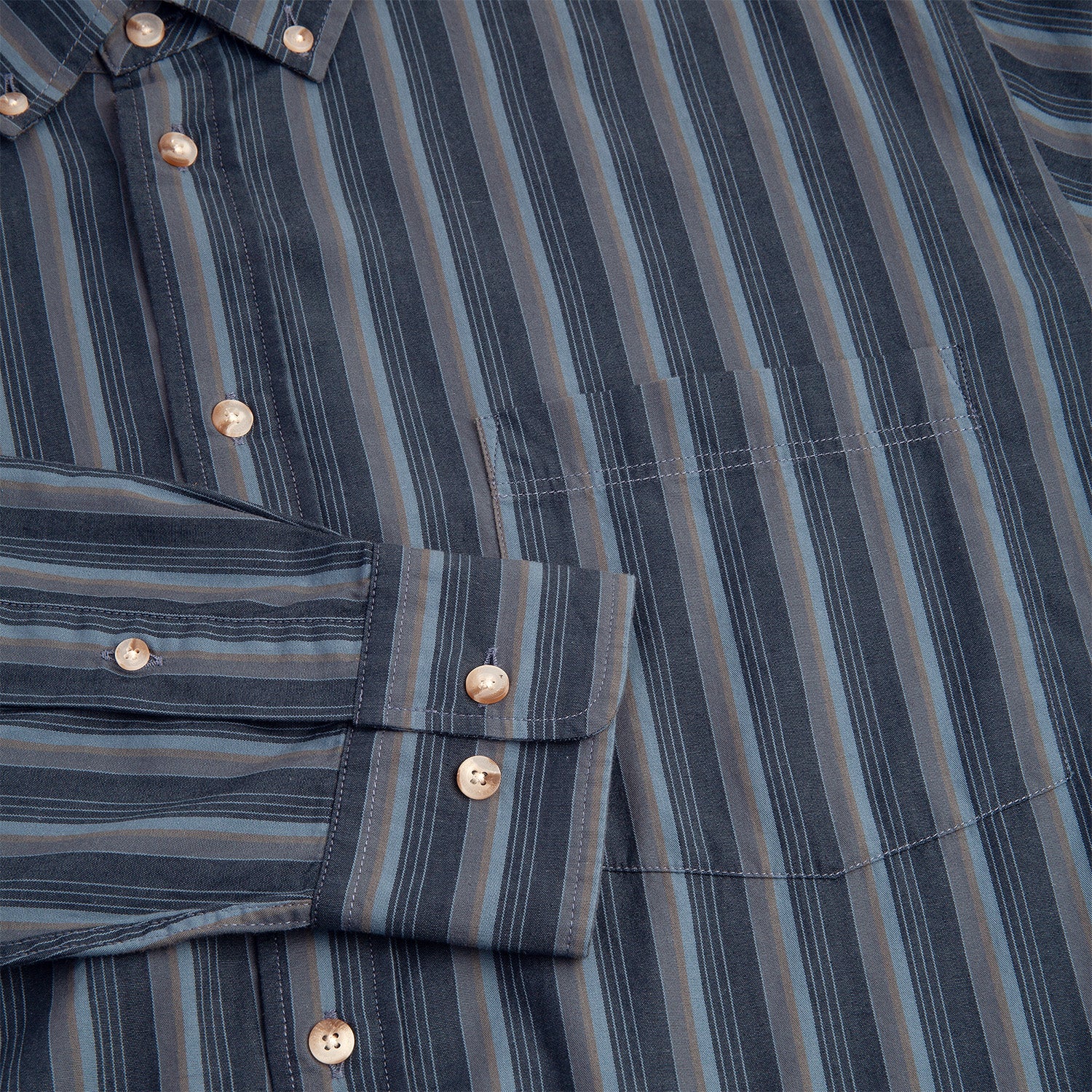 Polar Skate Co. Ben LS Shirt Blue Stripe