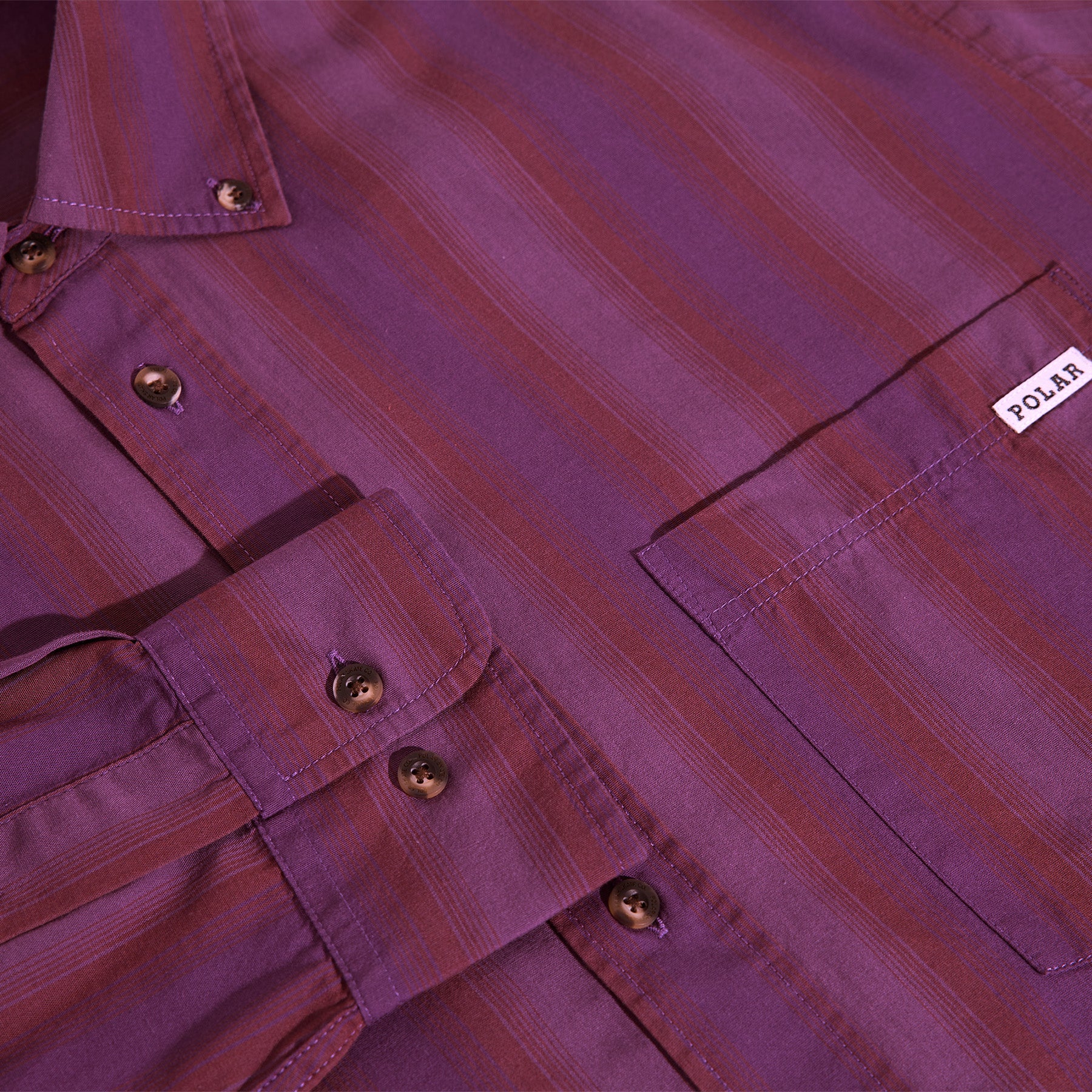 Polar Skate Co. Ben LS Shirt Purple Stripe