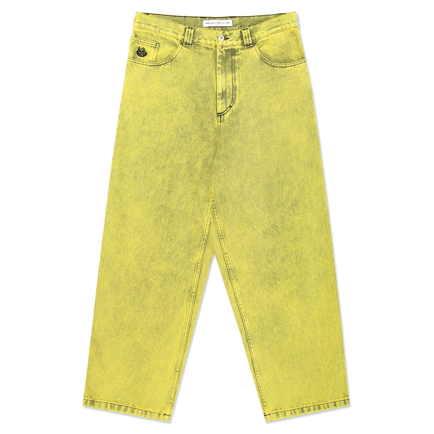 旧ロゴpolar skateデニムbigboy イエロー　Mサイズ Polar Skate Co. Big Boy Pants Demon Child Lemon Black - Orchard