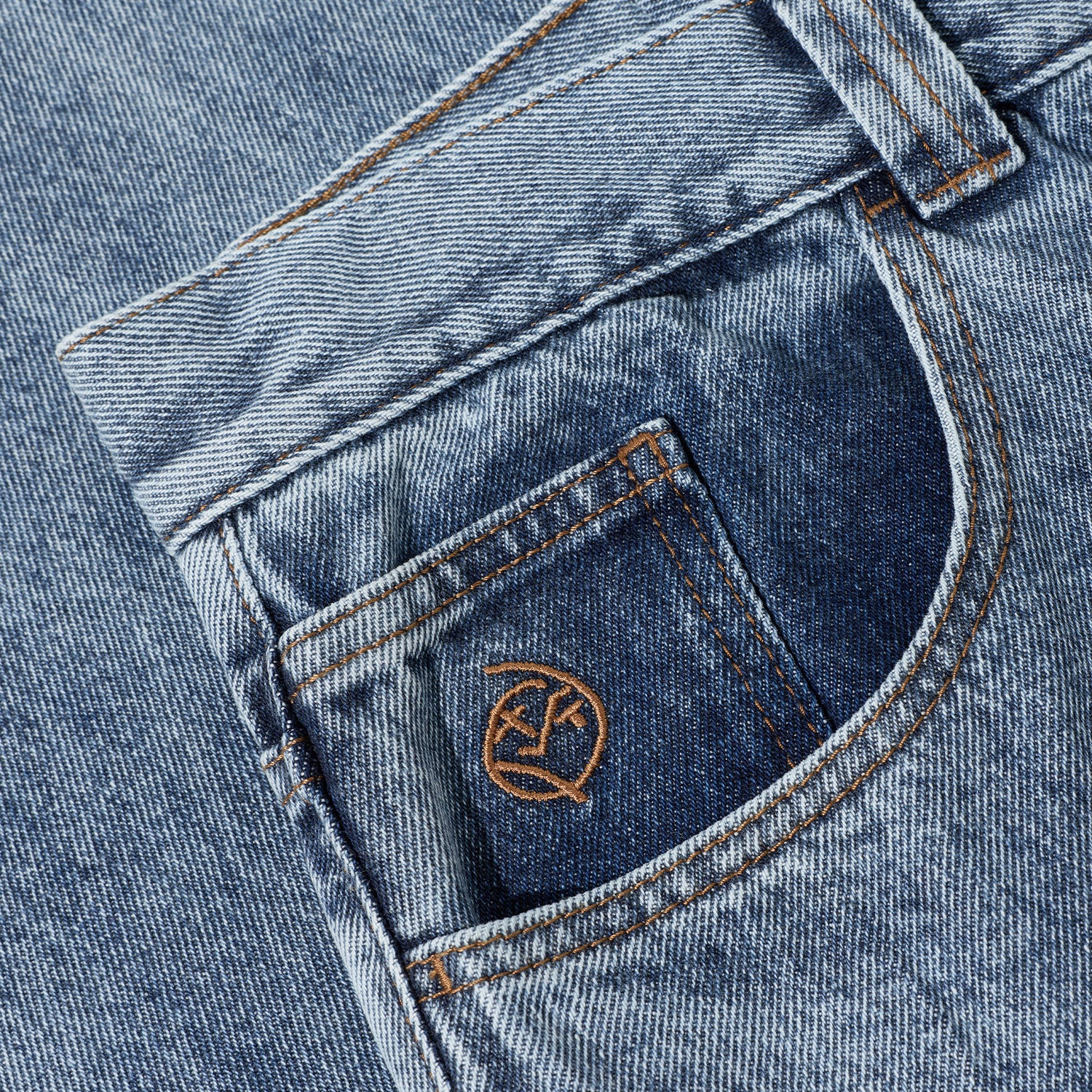Polar Skate Co. Big Boy Pants Heavy Washed Blue - Orchard Skateshop