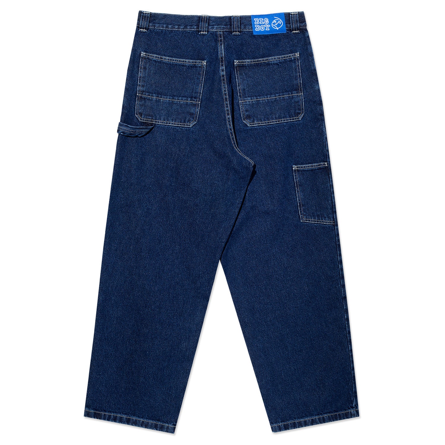 Polar Skate Co. Big Boy Work Pants Dark Blue White Stitch