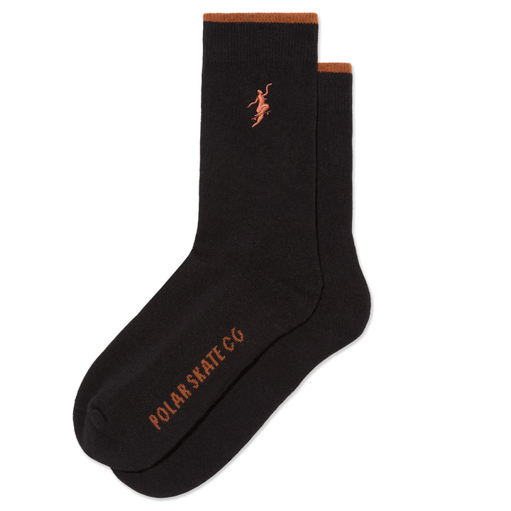 Polar Skate Co. Business Socks No Complies Forever Black/Caramel