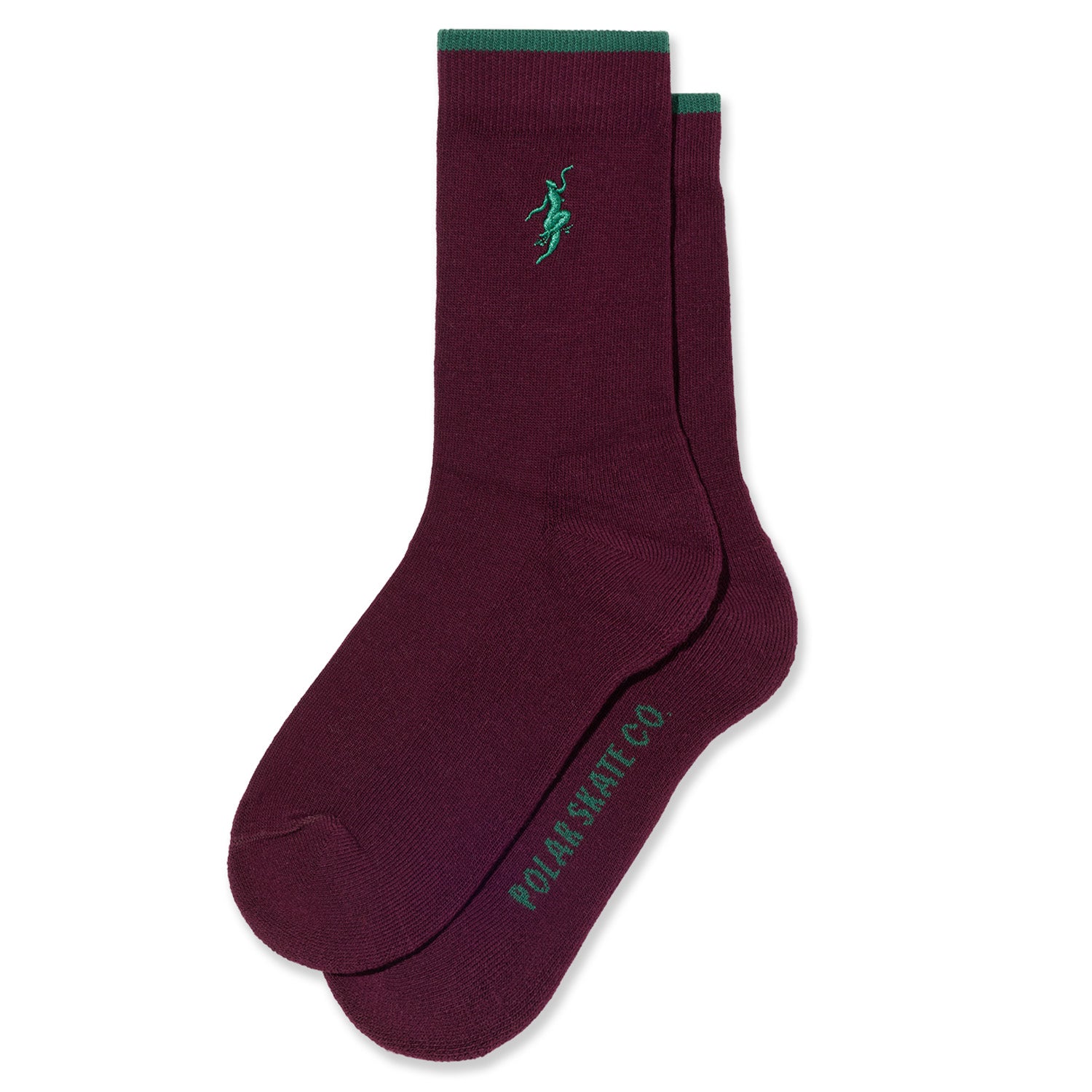 Polar Skate Co. Business Socks No Complies Forever Bordeaux/Green