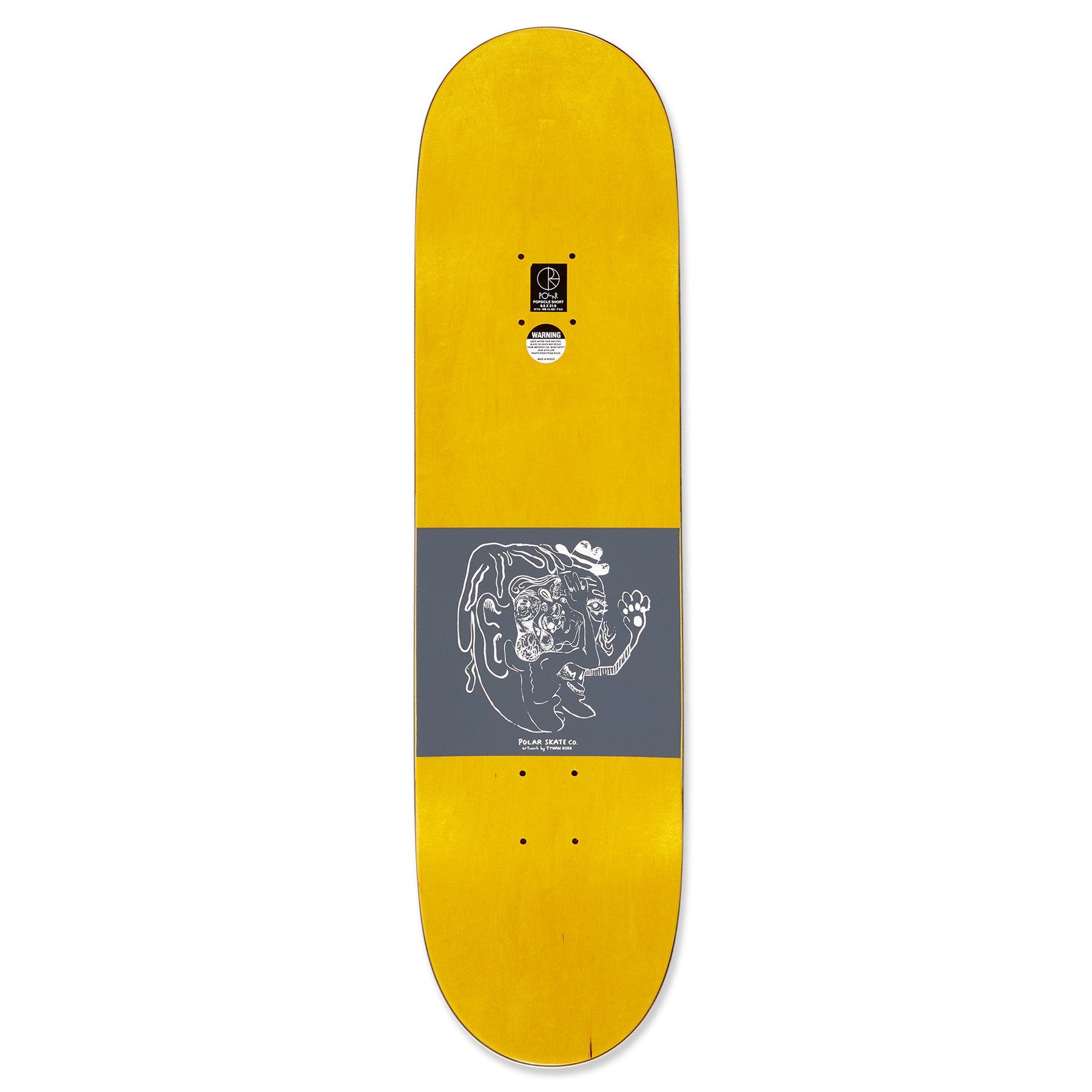 Polar Skate Co. Dane Brady Time Travelers Deck Blue 8.5" Short WB