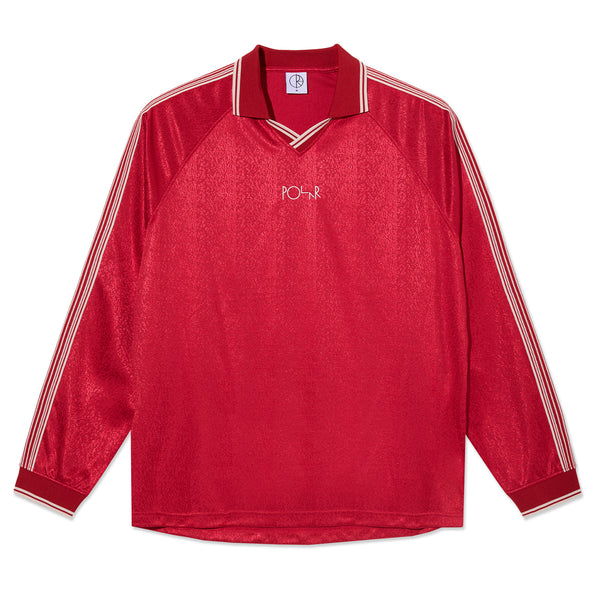 Polar Skate Co. Davie LS Shirt Red - Orchard Skateshop