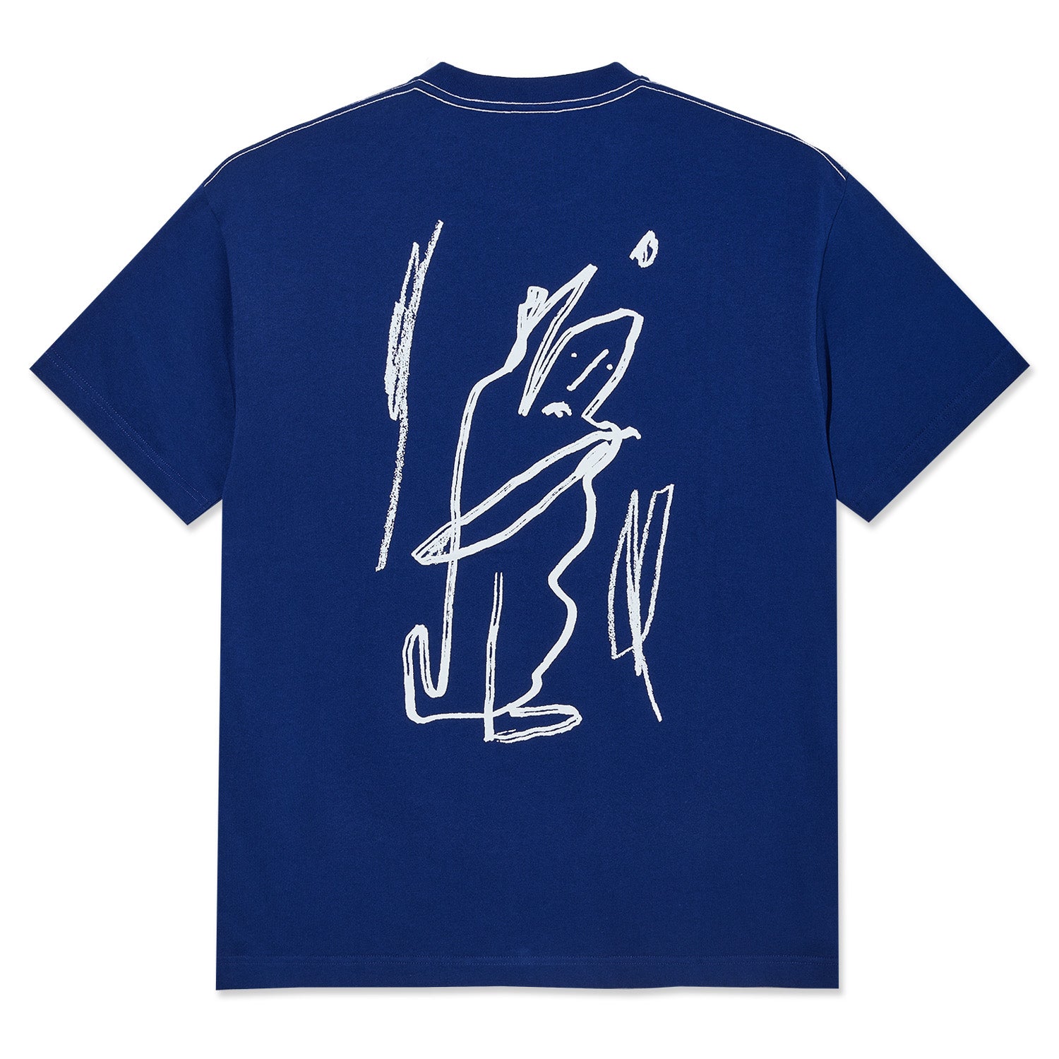 Polar Skate Co. Doodle Contrast Tee Ultramarine/White