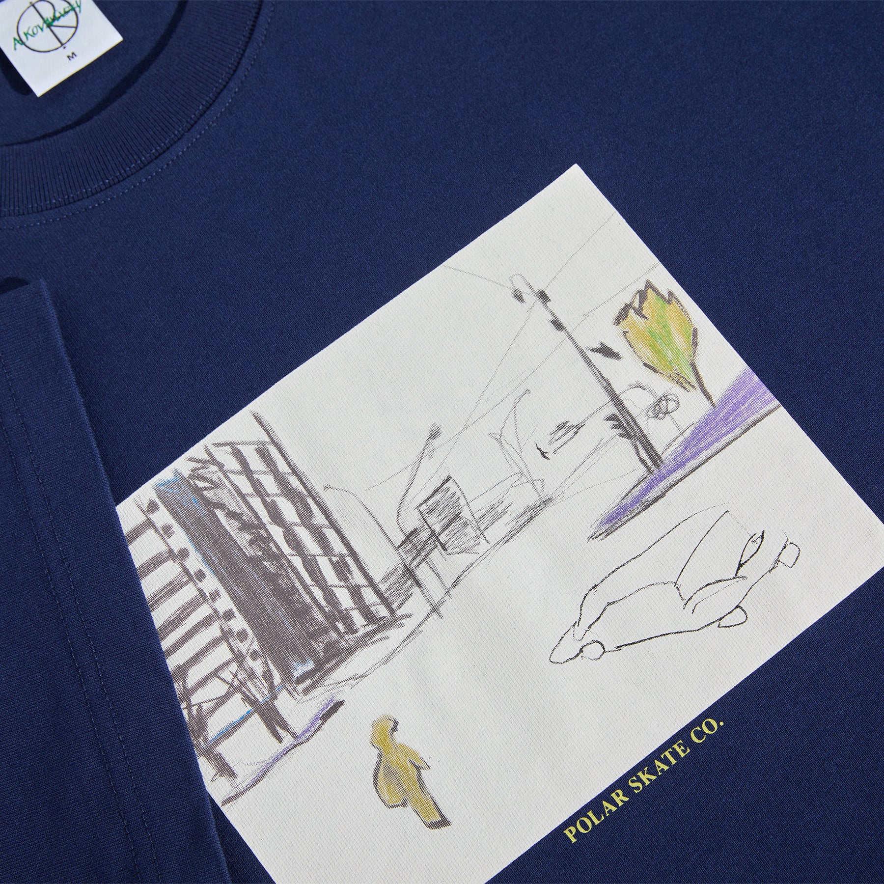 Polar Skate Co. Downtown Tee Dark Blue