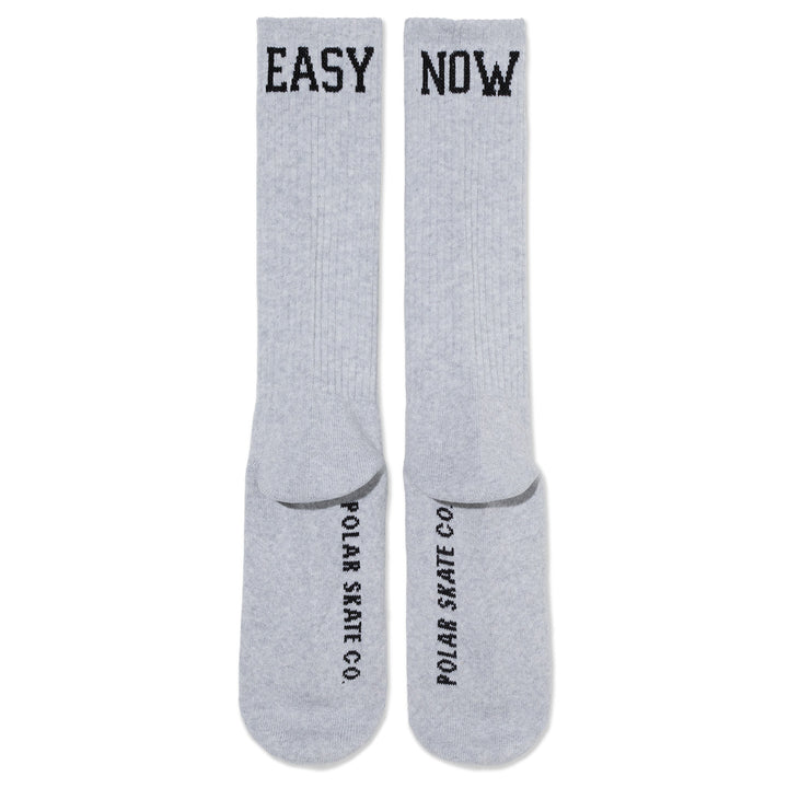 Polar Skate Co. Rib Socks Easy Now Long Heather Grey