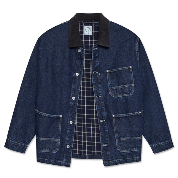Polar Skate Co. Ezra Jacket Flannel Lined Indigo - Orchard Skateshop
