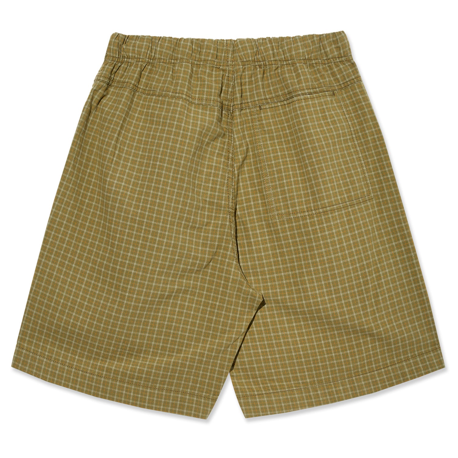 Polar Skate Co. Hike Shorts Olive Check Cotton