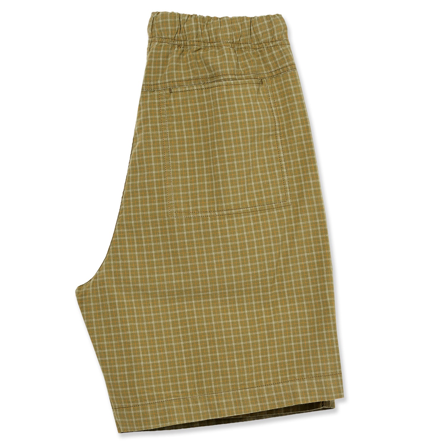 Polar Skate Co. Hike Shorts Olive Check Cotton