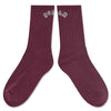 Polar Skate Co. Large Rib Socks College Logo Wine