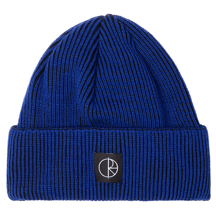 Polar Skate Co. Lines Merino Wool Beanie Egyptian Blue/Black