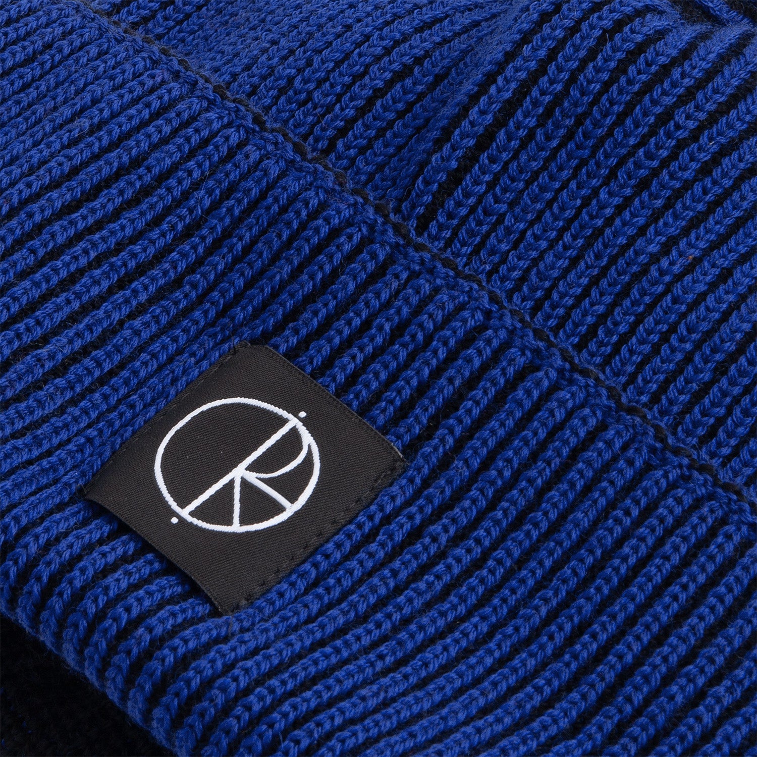 Polar Skate Co. Lines Merino Wool Beanie Egyptian Blue/Black