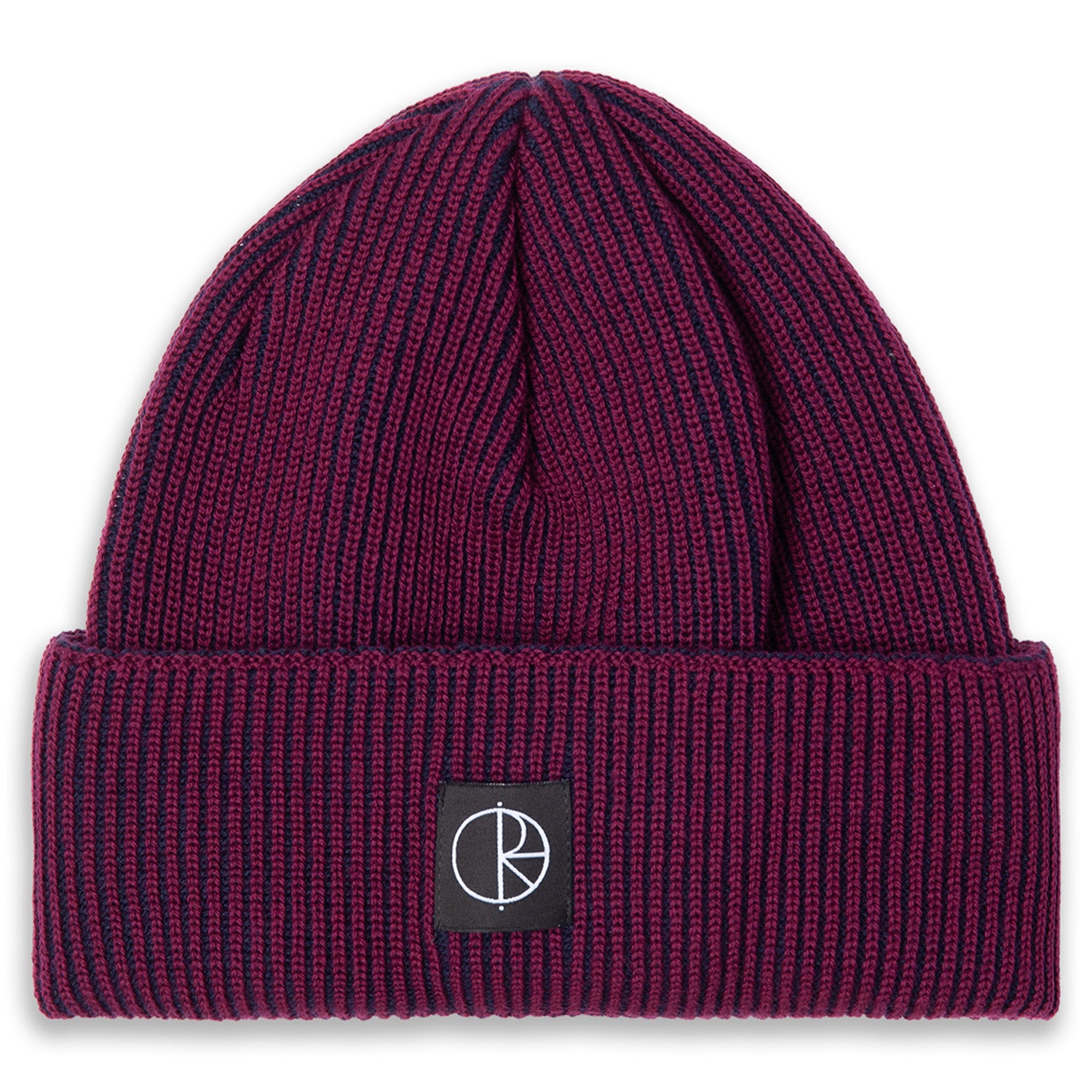 Polar Skate Co. Lines Merino Wool Beanie Wine/Navy