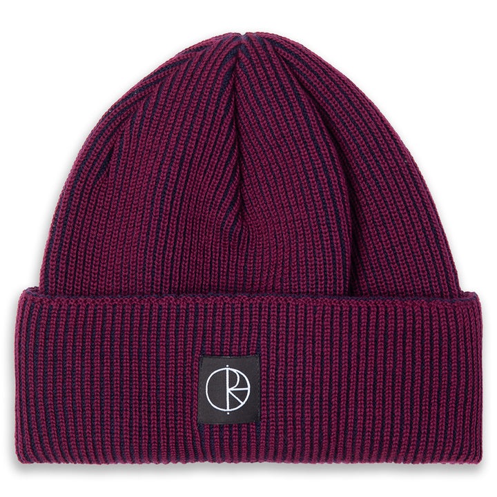 Polar Skate Co. Lines Merino Wool Beanie Wine/Navy