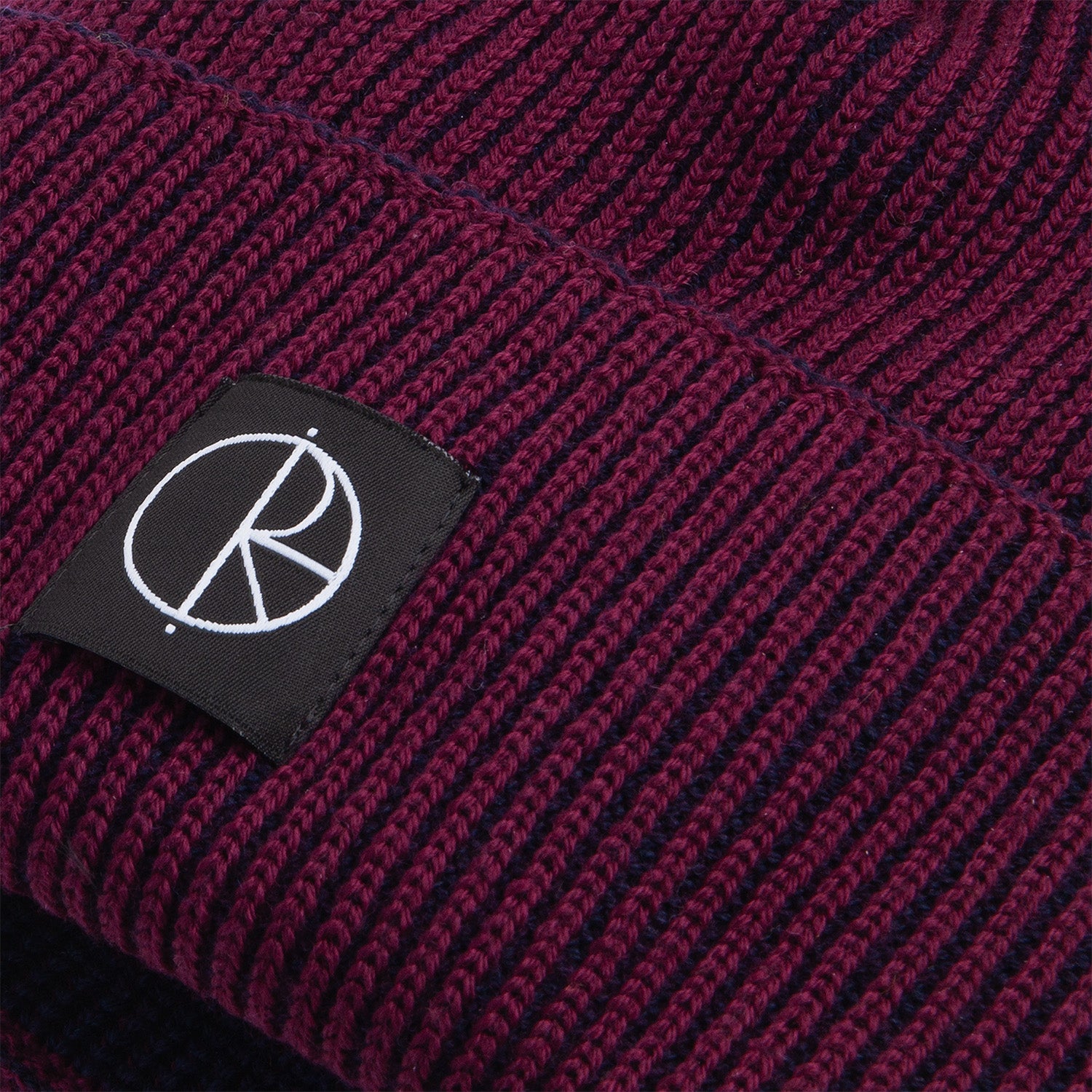 Polar Skate Co. Lines Merino Wool Beanie Wine/Navy