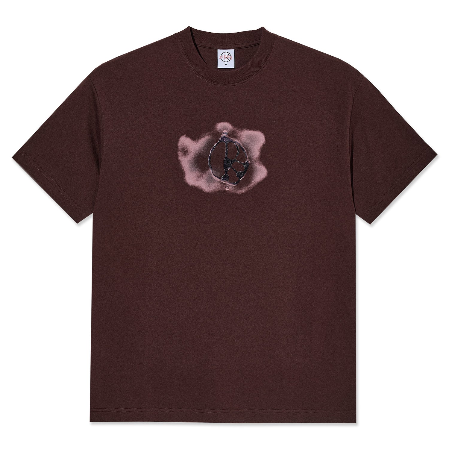 Polar Skate Co. Metal Logo Tee Washed Bordeaux