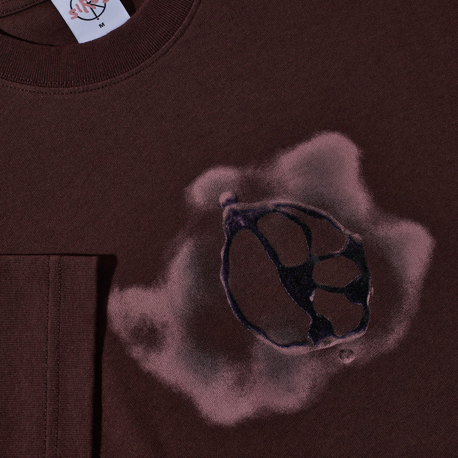 Polar Skate Co. Metal Logo Tee Washed Bordeaux