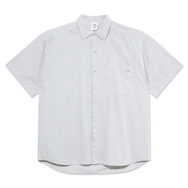 Polar Skate Co. Mitch Shirt Blue Check - Orchard Skateshop