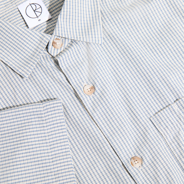 Polar Skate Co. Mitch Shirt Blue Check - Orchard Skateshop