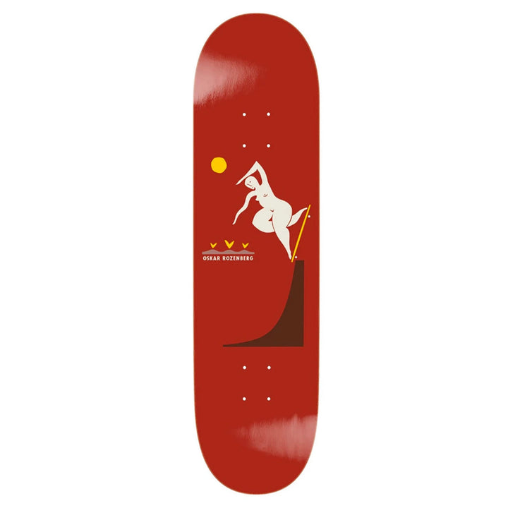 Polar Skate Co. Oskar Rozenberg BS Noseblunt Burnt Red Deck 8.25" Short