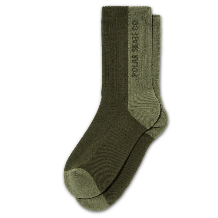 Polar Skate Co. Rib Socks 50/50 Uniform Green