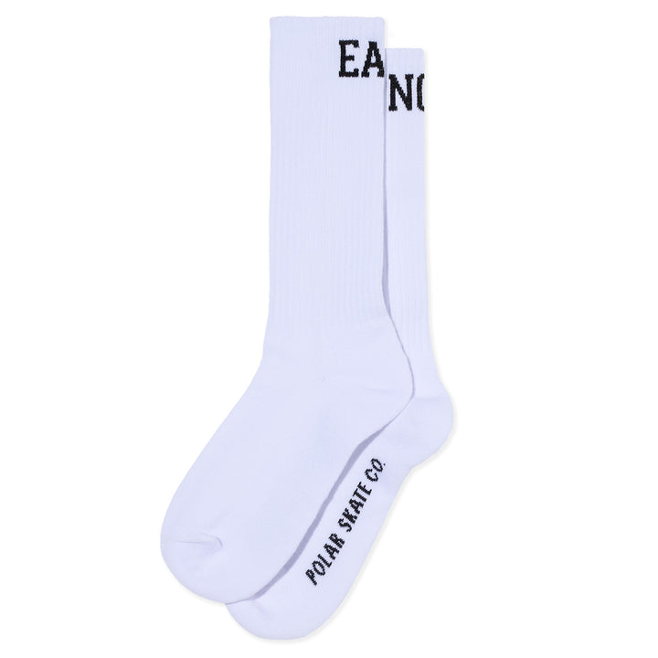 Polar Skate Co. Rib Socks Easy Now Long White