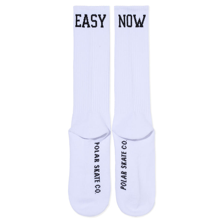 Polar Skate Co. Rib Socks Easy Now Long White