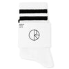 Polar Skate Co. Rib Socks Happy Sad White