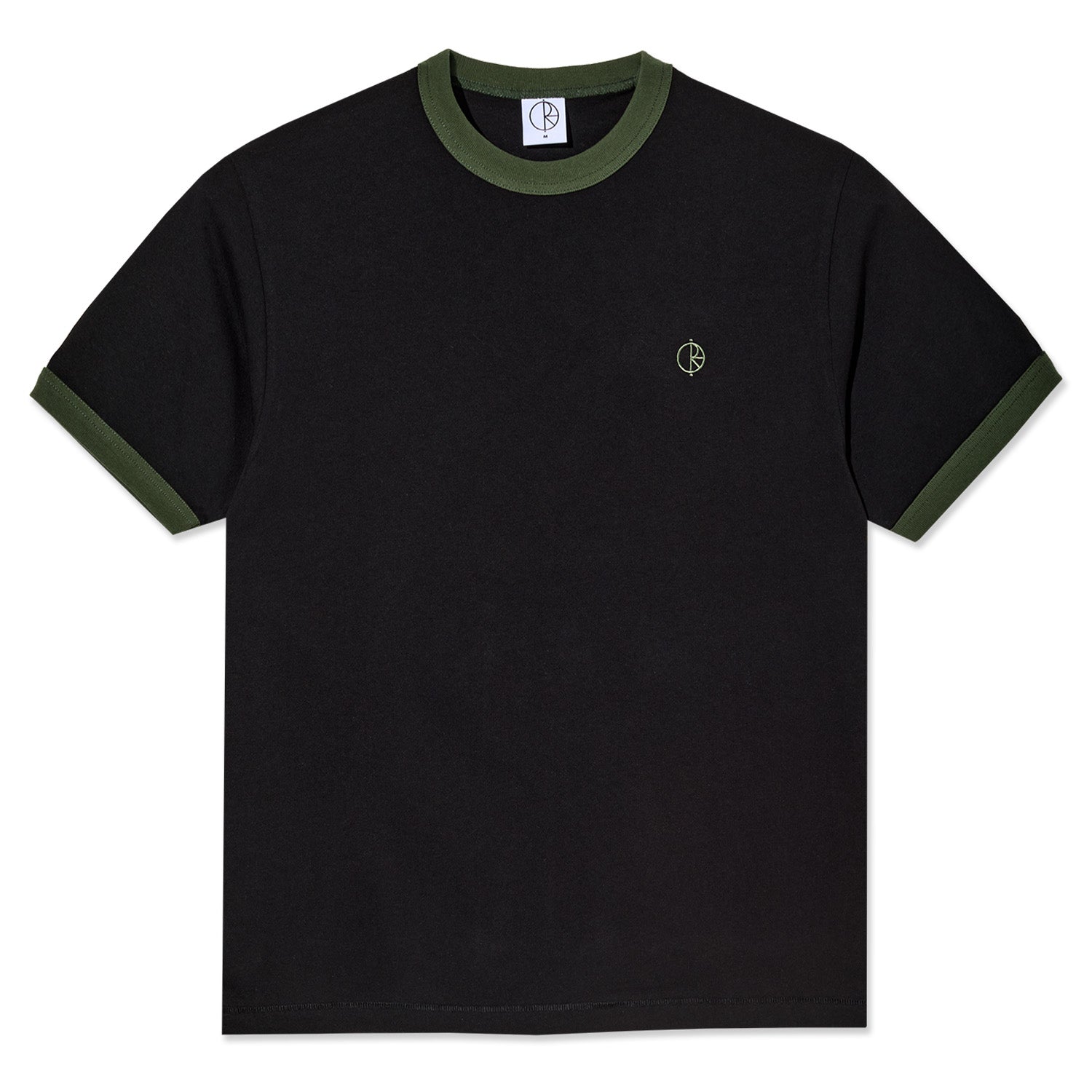 Polar Skate Co. Ringer Tee Black/Uniform Green