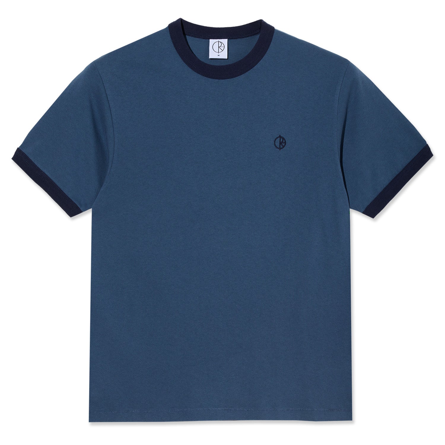 Polar Skate Co. Ringer Tee Grey Blue/Dark Blue