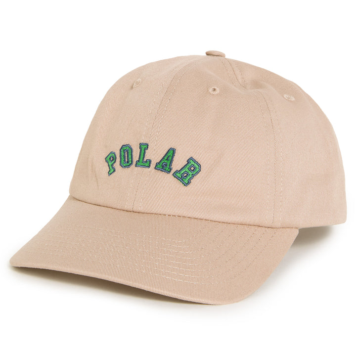 Polar Skate Co. Sai Cap College Logo Ecru