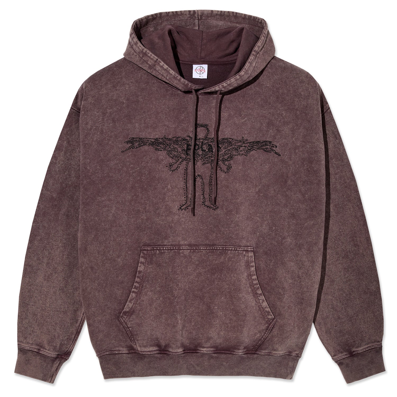90's “”鬼フェード“ grange boro sweat Polar Skate Co. Soul Frank Hoodie Bordeaux Acid - Orchard Skateshop