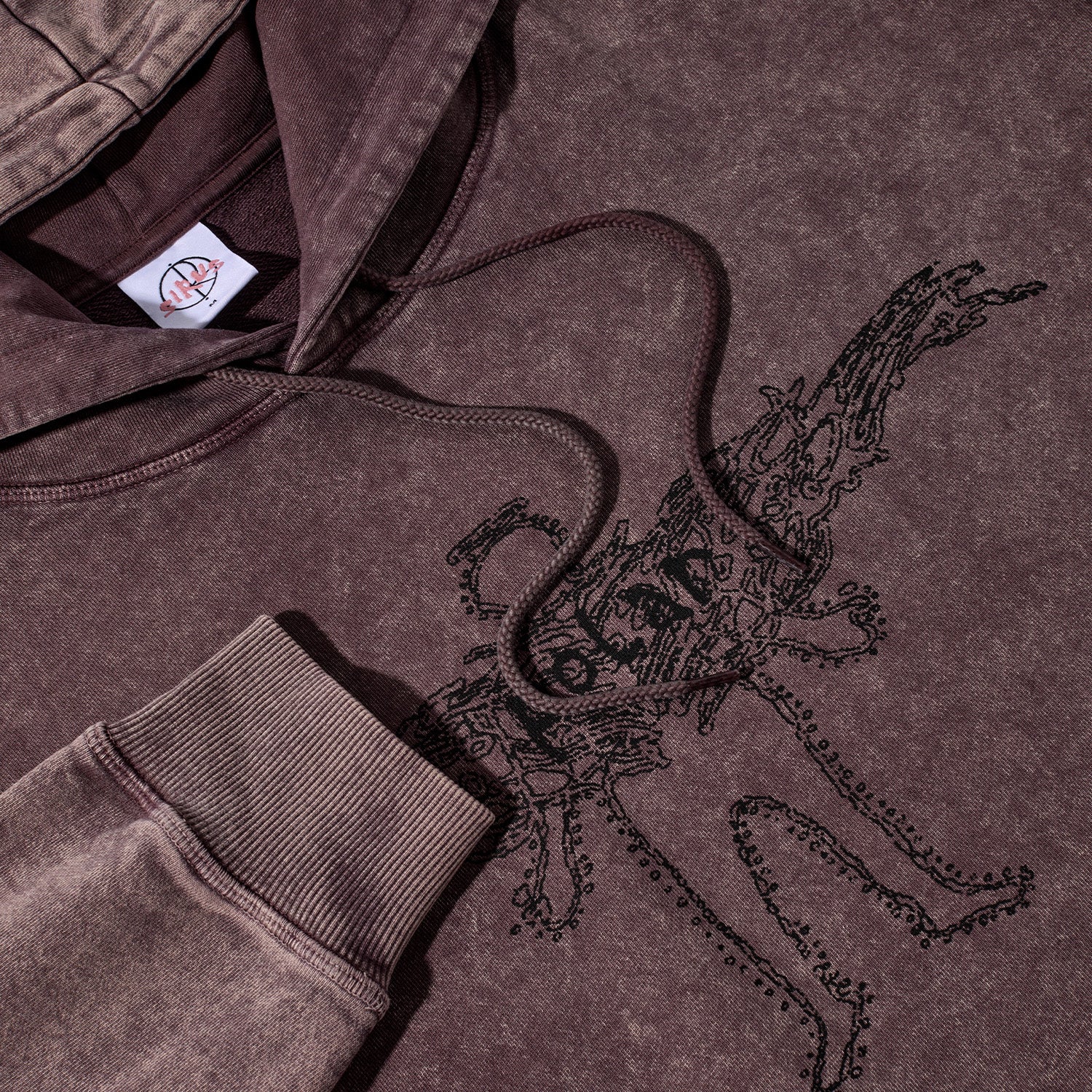 Polar Skate Co. Soul Frank Hoodie Bordeaux Acid
