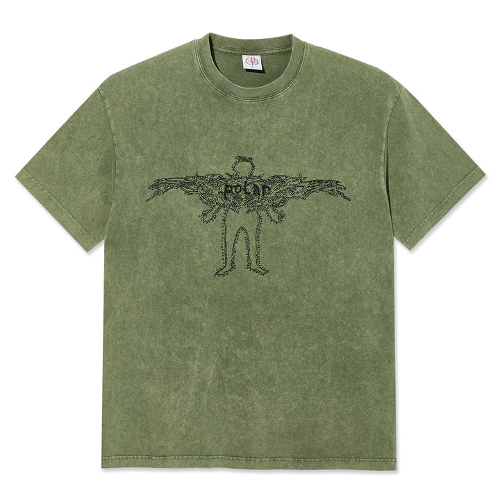 Polar Skate Co. Soul Tee Army Green Acid