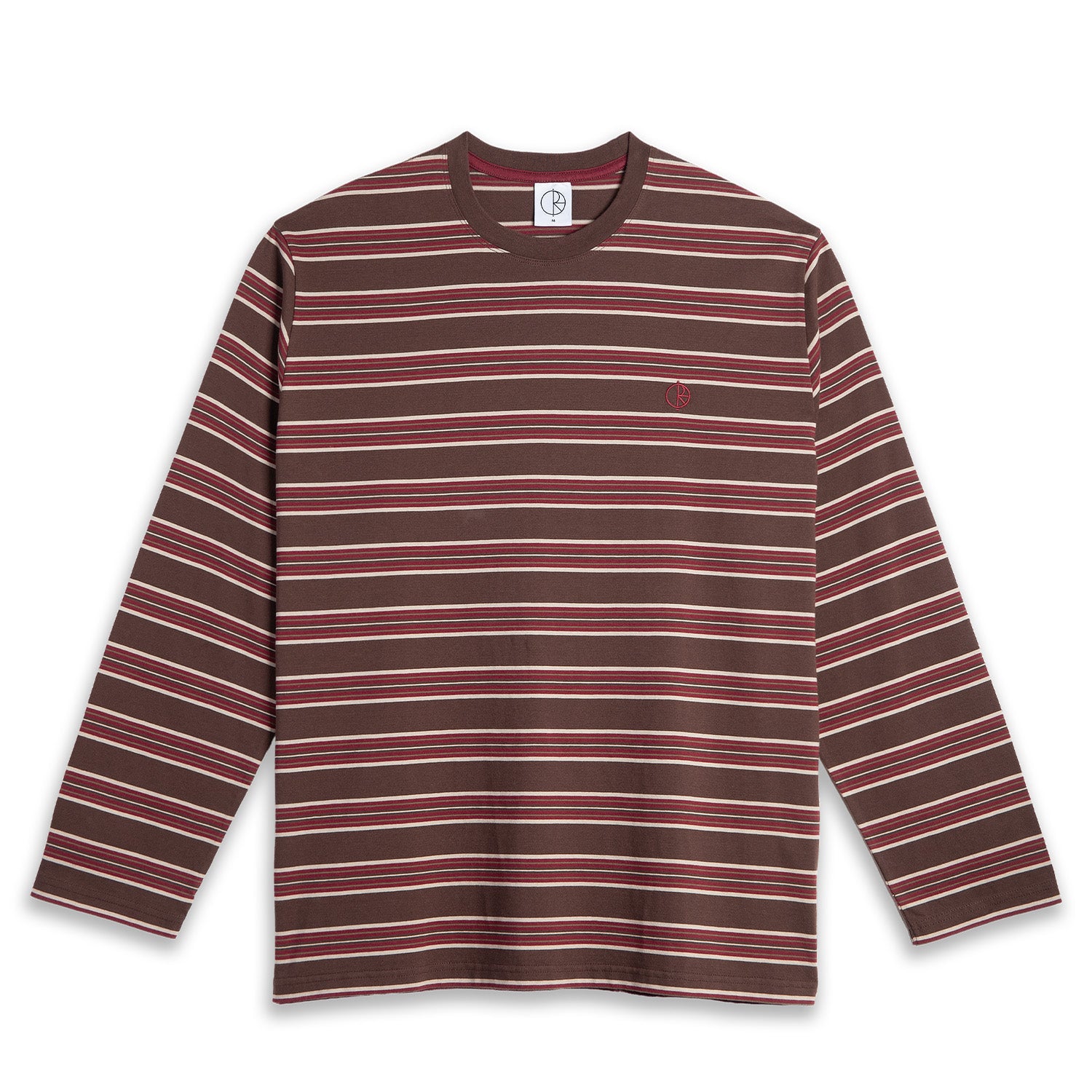 Polar Skate Co. Steve LS Tee Stripe Brown/Red