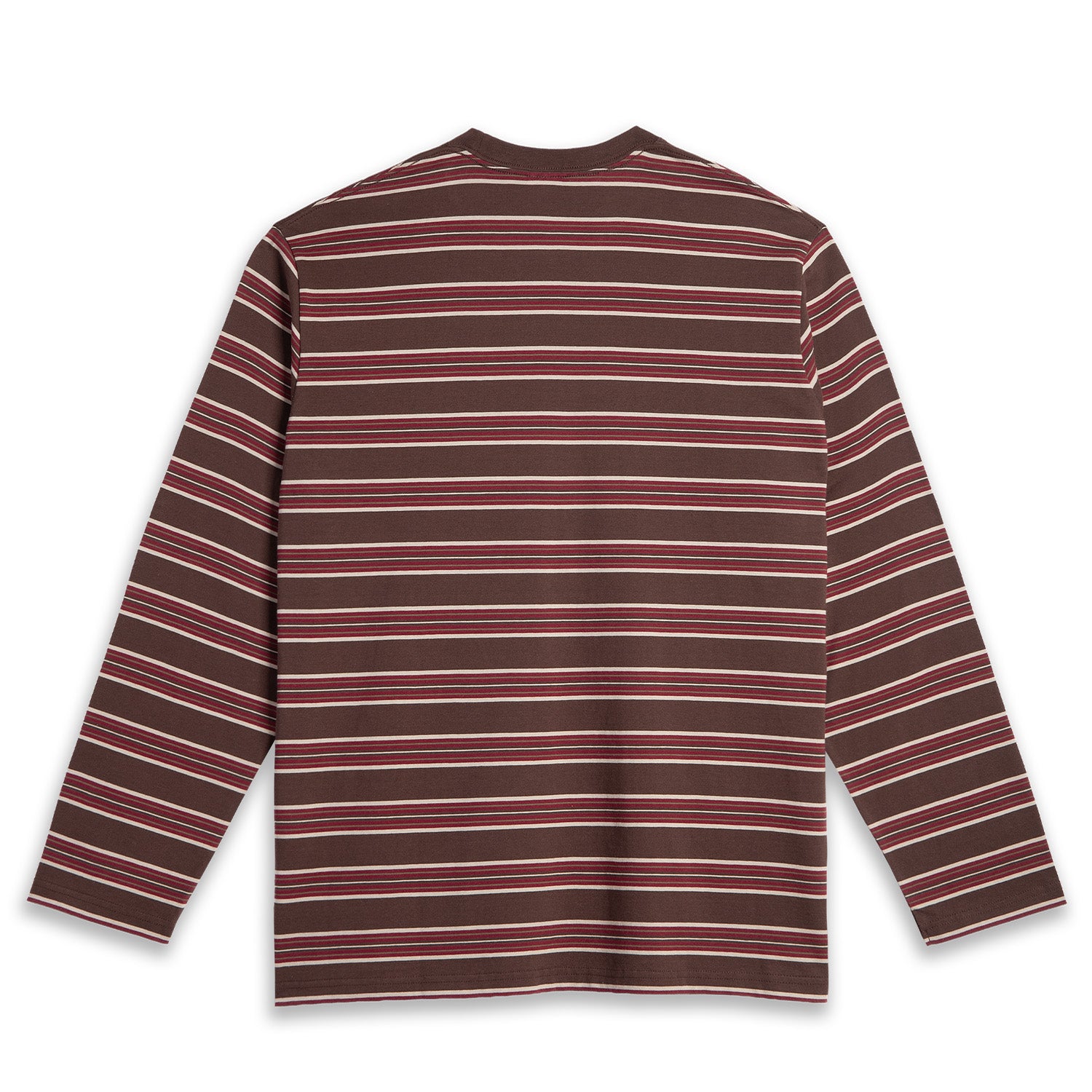 Polar Skate Co. Steve LS Tee Stripe Brown/Red