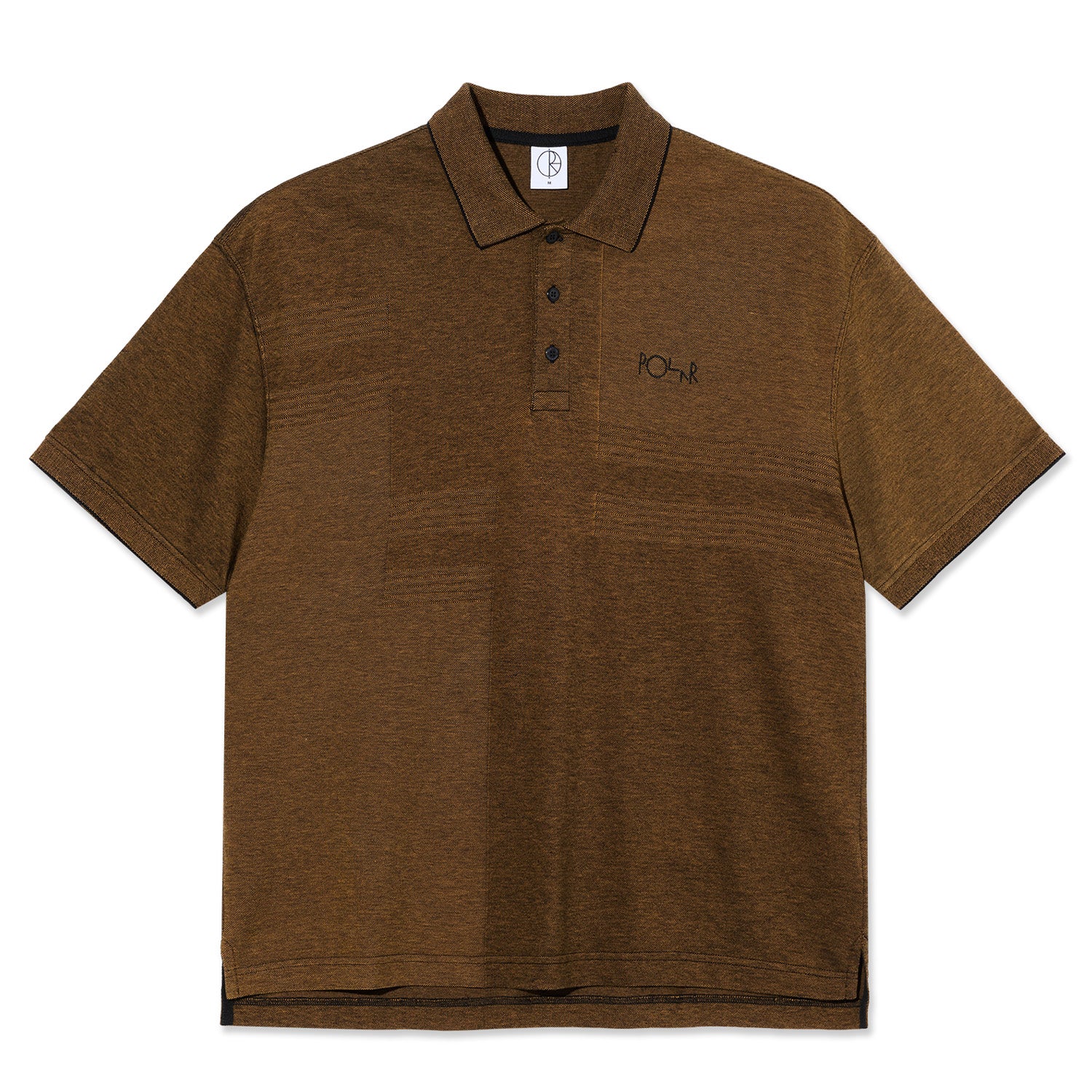 sarry sama♡ Layered Brown Polo Shirt Polar Skate Co. Surf Polo Shirt Pique Black/Caramel - Orchard