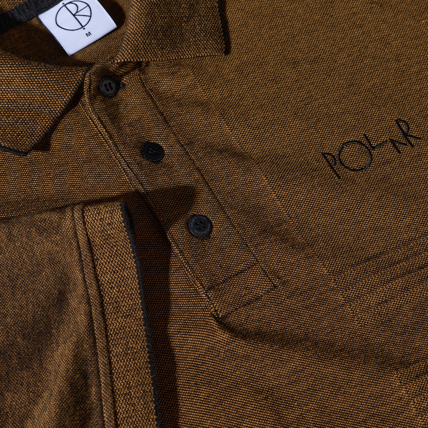 Polar Skate Co. Surf Polo Shirt Pique Black/Caramel