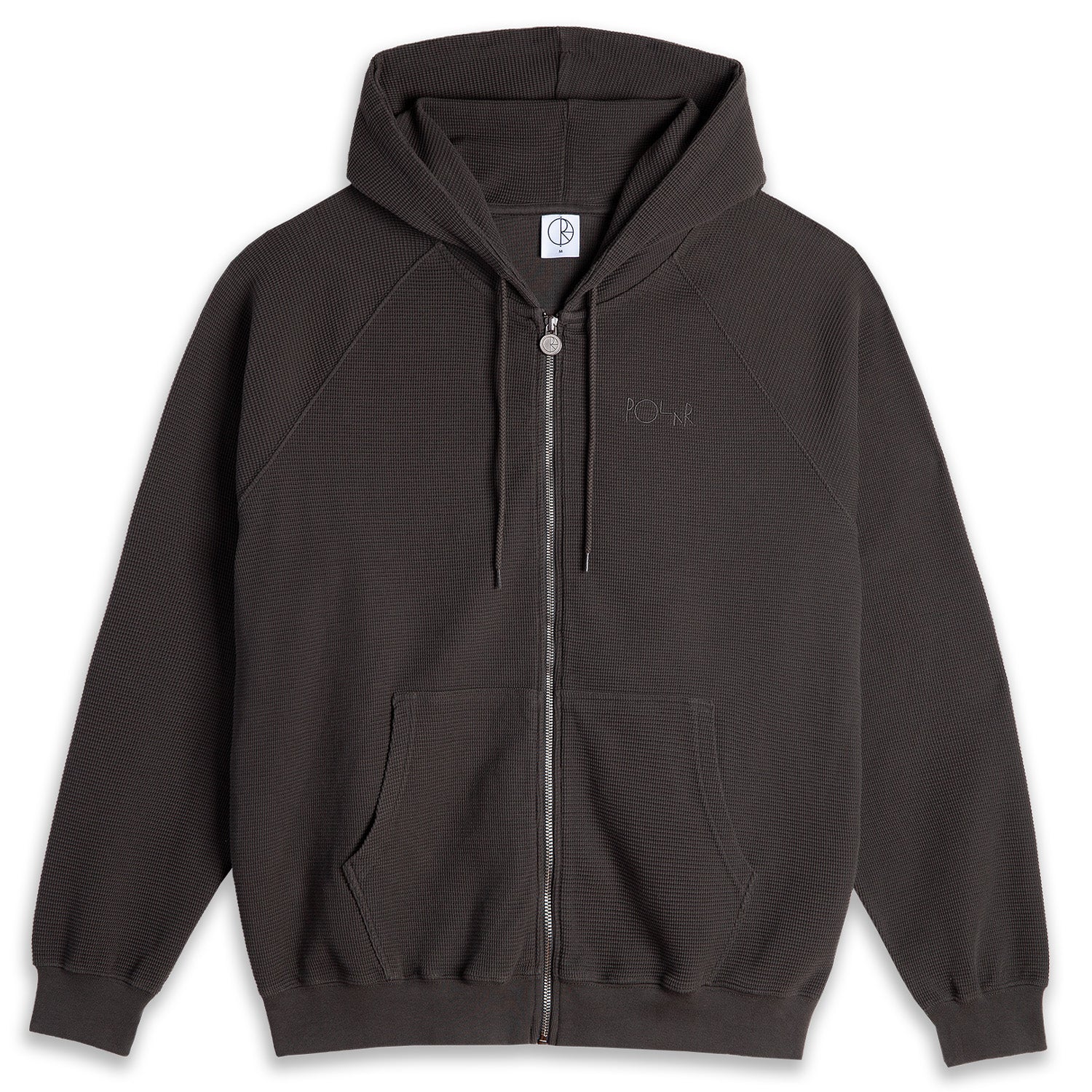 Polar Skate Co. Waffle Zip Hoodie Dirty Black