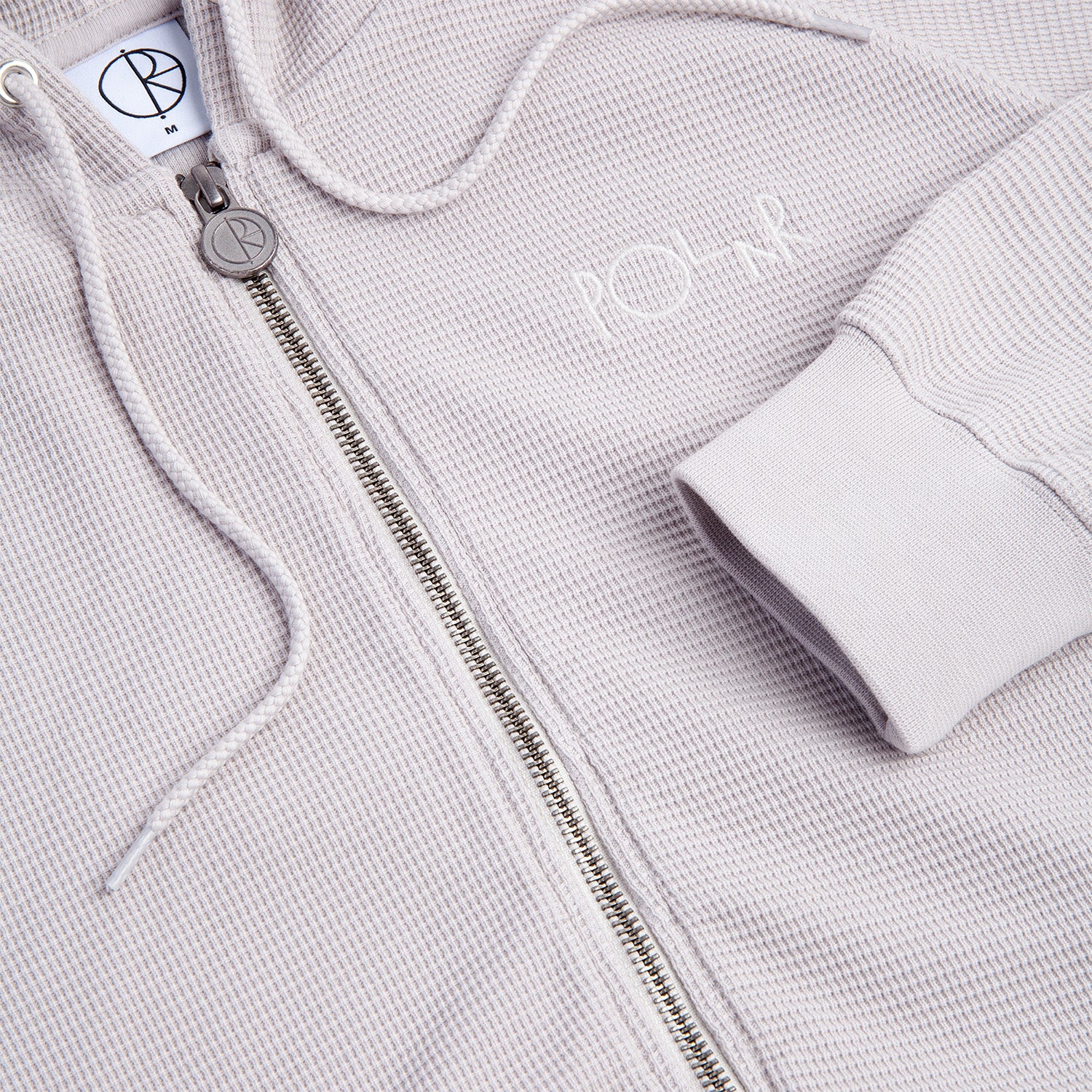 Polar Skate Co. Waffle Zip Hoodie Pale Taupe
